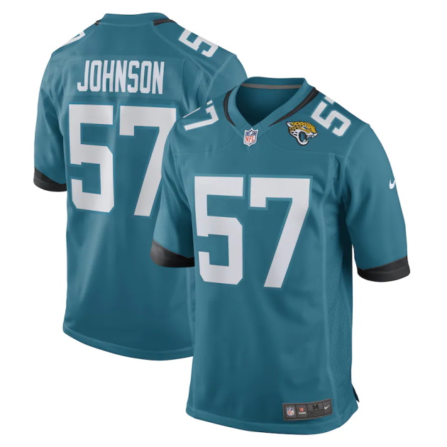 mens nike caleb johnson teal jacksonville jaguars game player jersey